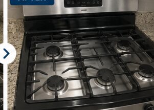 Stovetop detailed and gleaming after cleaning